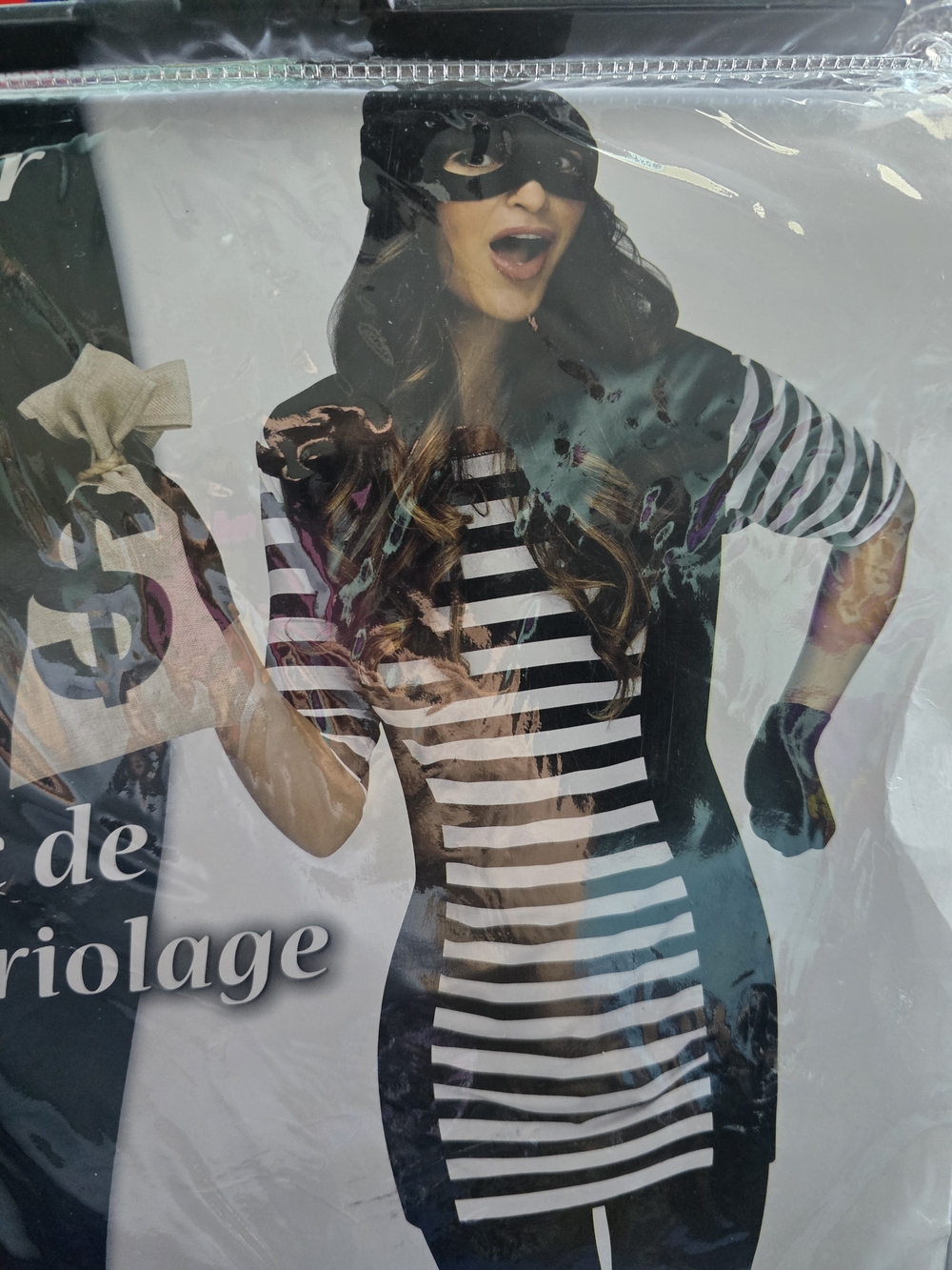 Striped Black & White Robber Costume Dress